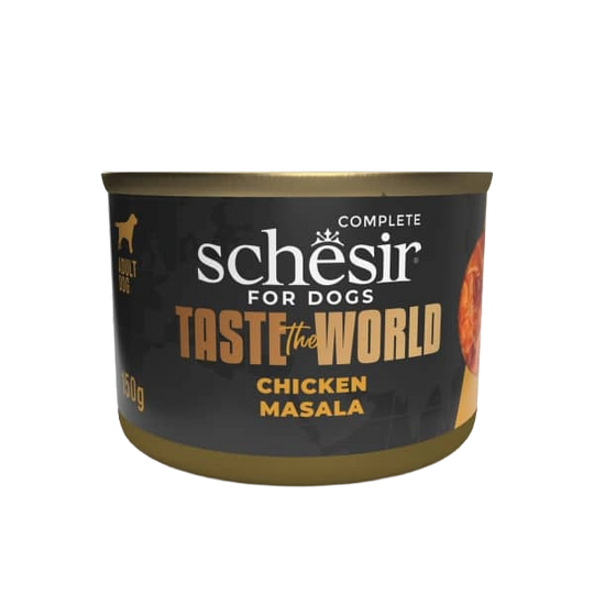 Schesir Nassfutter Hund Huhn mit Masala, 150 g