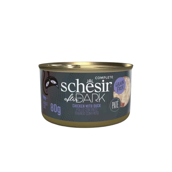Schesir After Dark Nassfutter Katze Pastete Huhn mit Ente, 80 g