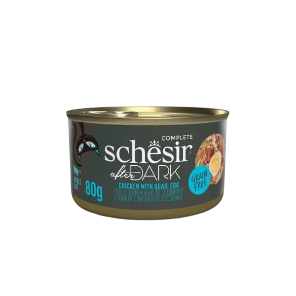 Schesir After Dark Nassfutter Katze Huhn mit Wachtelei, 80 g
