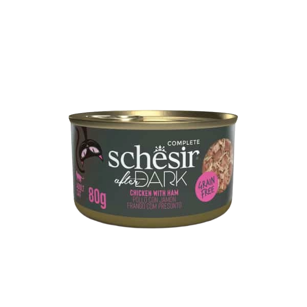 Schesir After Dark Nassfutter Katze Huhn mit Schinken, 80 g