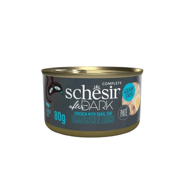 Schesir After Dark Nassfutter Katze Pastete Huhn mit Wachtelei, 80 g
