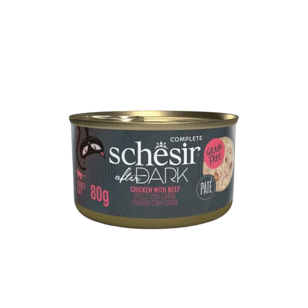 Schesir After Dark Nassfutter Katze Pastete Huhn mit Kalb, 80 g