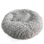 Beruhigendes Donut-Hundebett, Hellgrau, 60 cm
