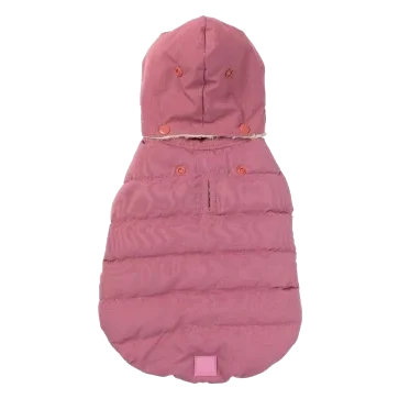 Hunde-Steppmantel mit Kapuze FuzzYard Essential in Mauve