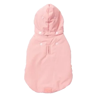 Hundemantel mit Kapuze FuzzYard Essential in Rosa