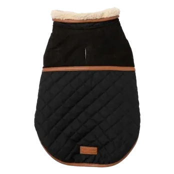 Hundemantel mit Teddyfutter FuzzYard Ivanhoe in Schwarz