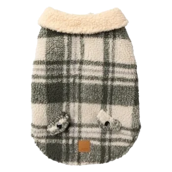 Hundemantel FuzzYard Lumberjack 25 in Grün-Creme