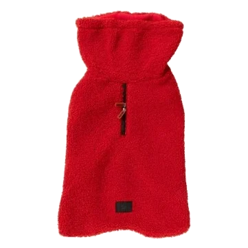Hundemantel FuzzYard The Cosy mit Snood-Kragen in Kirschrot