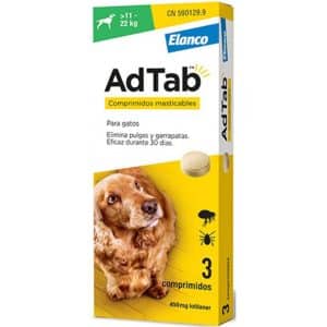 AdTab Kautablette gegen Zecken und Flöhe für Hunde 11–22 kg, 3 Tabletten