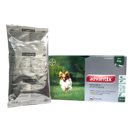 Advantix Spot-on Hund 0–4 kg, 4 Pipetten (Blister)