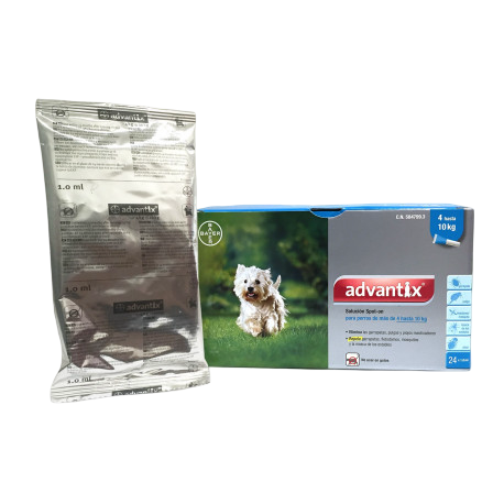 Advantix Spot-on Hund 4–10 kg, 4 Pipetten (Blister)