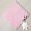 Alfombrillas encajables de peluche 30 x 30 cm para jaulas de roedores, 4 unidades / rosa