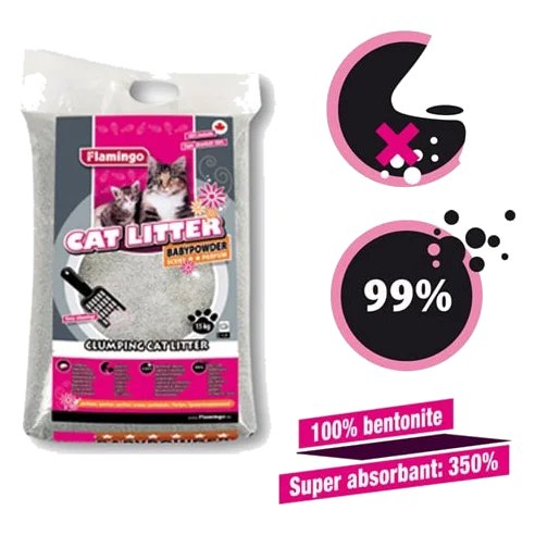 Klumpende Katzenstreu mit Babypuderduft, 7 kg