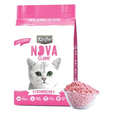 Katzenstreu klumpend Kit Cat NovaClump Erbsenfaser Erdbeere 7 L