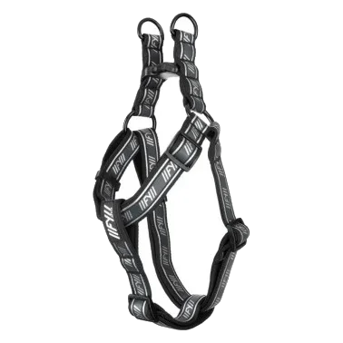 Verstellbares Hundegeschirr FuzzYard FY Active Strap in Schwarz