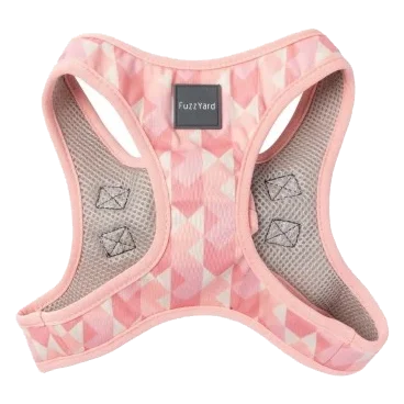 Step-in-Geschirr für Hunde FuzzYard Pink Lemonade, atmungsaktiv und reflektierend