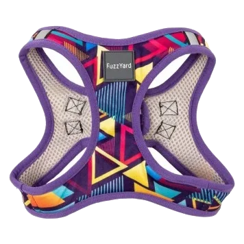 Step-in-Geschirr für Hunde FuzzYard Prism, atmungsaktiv und reflektierend, Größe XL