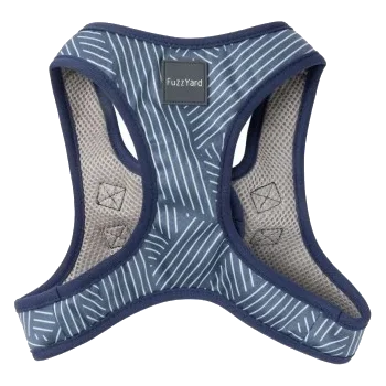 Step-in-Geschirr für Hunde FuzzYard Thornbury Aegean Blue, atmungsaktiv und reflektierend