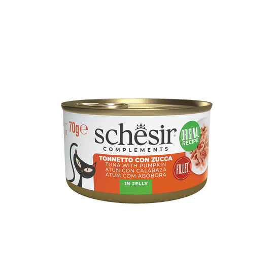 Schesir Nassfutter Katze Thunfisch mit Kürbis in Gelee, Dose 70 g
