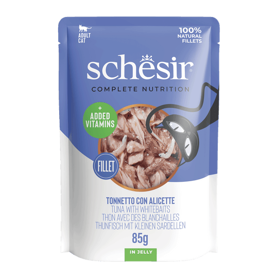 Schesir Nassfutter Katze Thunfisch mit Sardellen, Beutel 85 g