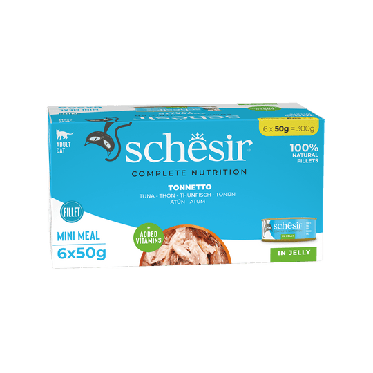 Schesir Nassfutter Katze Thunfisch, 6 × 50 g, Multipack
