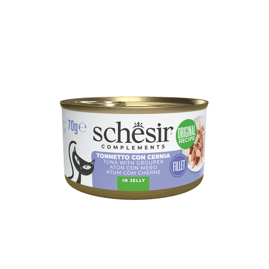 Schesir Nassfutter Katze Thunfisch mit Zackenbarsch, Dose 70 g