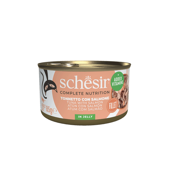 Schesir Nassfutter Katze Thunfisch mit Lachs, Dose 85 g