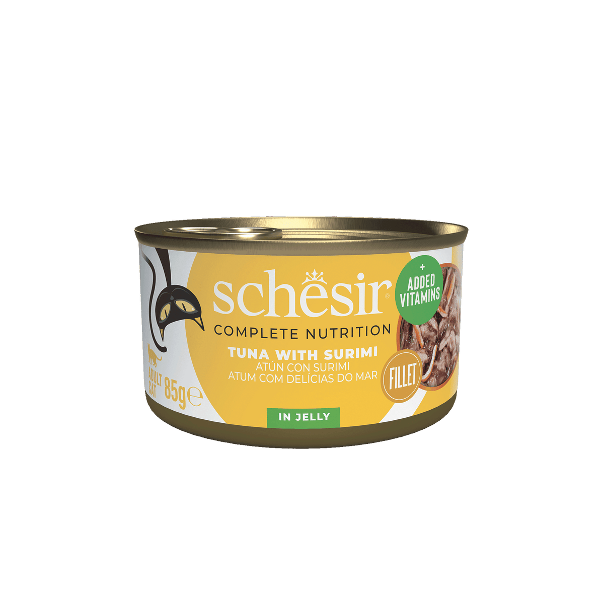Schesir Nassfutter Katze Thunfisch mit Surimi, Dose 85 g