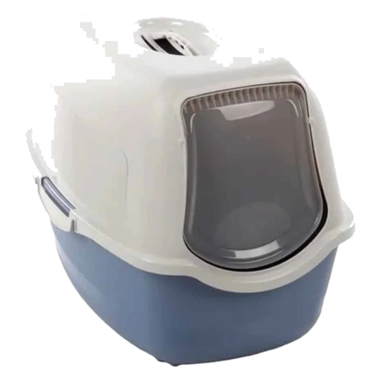 Lexie Katzenklo mit Haube in Blau