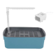 Vogelbad mit automatischer Dusche, blau groß, mit USB-Pumpe