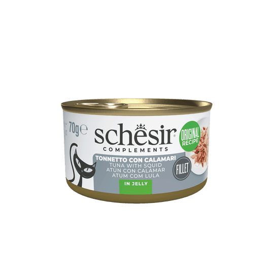 Schesir Nassfutter Katze Thunfisch mit Tintenfisch, Dose 70 g