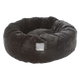 Rundes Plüsch-Hundebett FuzzYard Dreameazzzy in Schwarz, Größe S