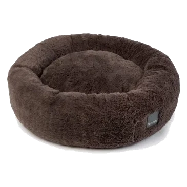 Rundes Plüsch-Hundebett FuzzYard Dreameazzzy in Truffle