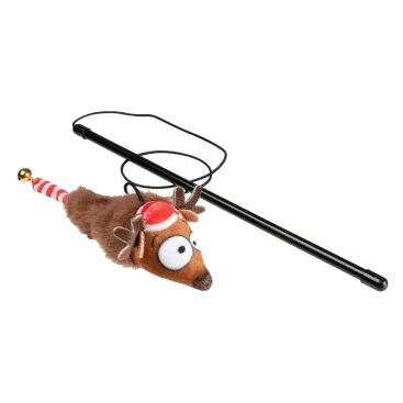 Weihnachtliche Katzenangel FuzzYard Run Away Reindeer