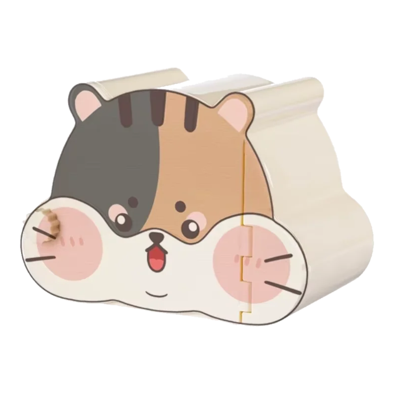Hamster-Versteckhaus mit dreifarbigem Motiv