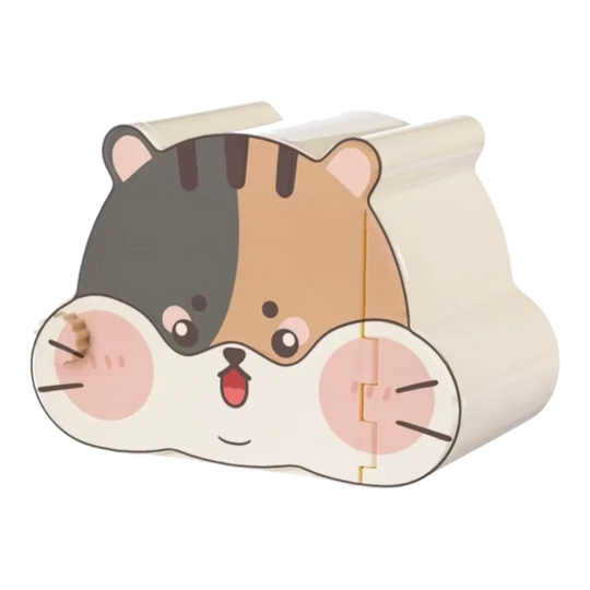 Hamster-Versteckhaus mit dreifarbigem Motiv