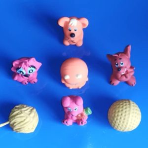 Sortiertes Mini-Latex-Spielzeug, 6–8 cm (7 Stück)