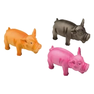 Vinyl-Schwein mit echtem Geräusch für Hunde, 17 cm