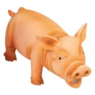 Orangefarbenes Latex-Schwein mit Geräusch für Hunde, 22 cm