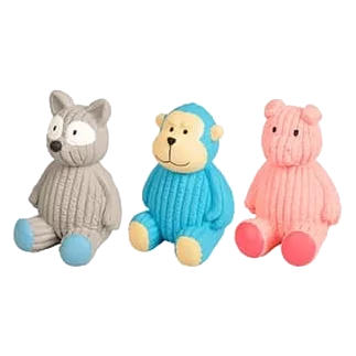 Latex-Schwein, Bär und Gorilla für Hunde, 3er-Set, 12 cm