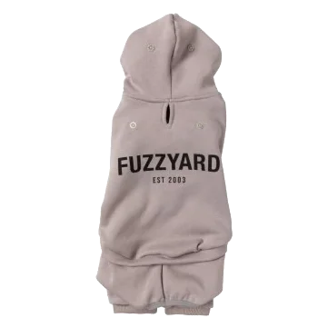 Hunde-Hoodie FuzzYard Urban aus Baumwolle in Hellgrau