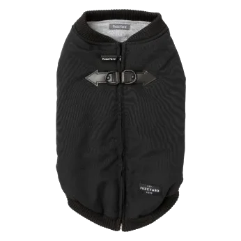 Hundejacke mit Geschirr FuzzYard East MacGyver in Schwarz