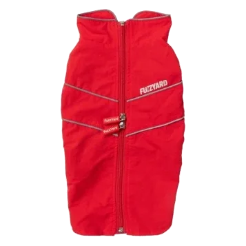 Wasserdichter Hunderegenmantel FuzzYard Breaker in Rot