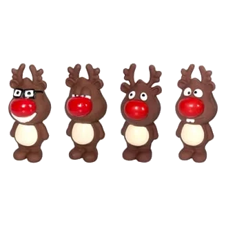 Latex-Weihnachtsrentier für Hunde, 14 cm