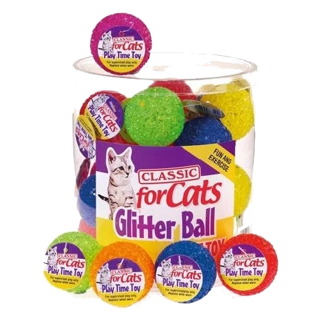 Classic Glitter Balls 40 mm – Ball für Katzen