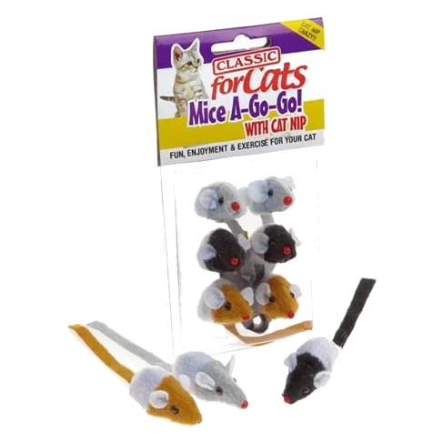 Classic Natural Mini Mice 6 Stk. – Spielmäuse für Katzen