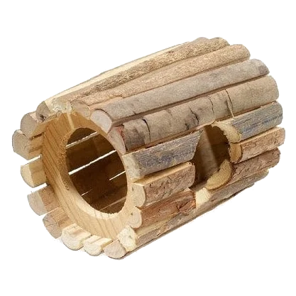 Classic Wooden Tube House 130 mm – Häuschen für Kleintiere