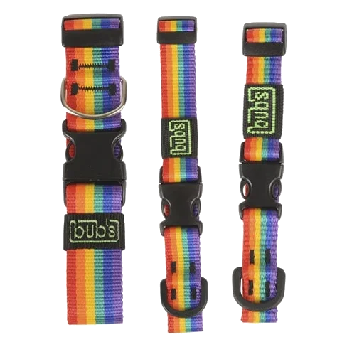 Hundehalsband Bub's Rainbow, Größen T1 bis T3