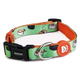 Hundehalsband Dukier Nigiri, grün mit Sushi-Motiv, mit Neopren gepolstert, 15 mm