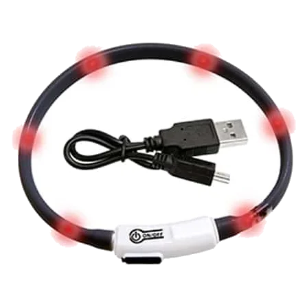 LED-Katzenhalsband in Schwarz
